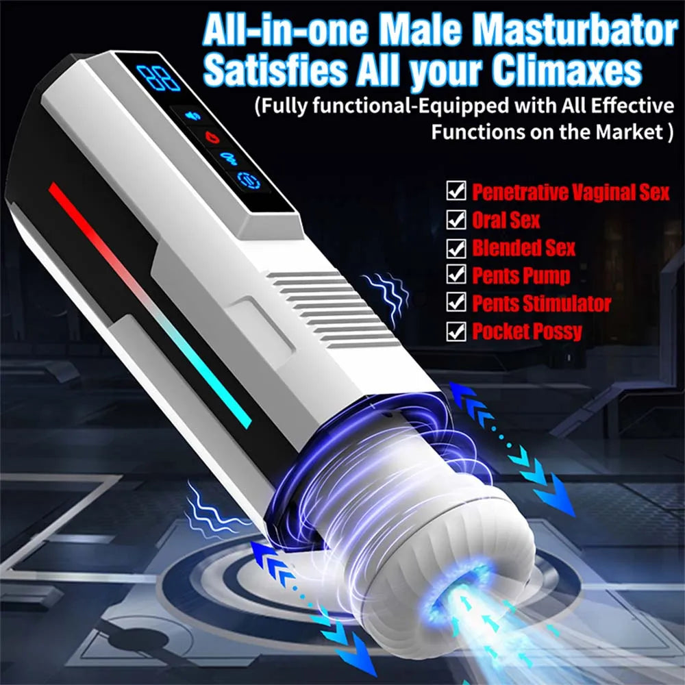 Intelligent Heating Fully Automatic Telescopic Rotating Intelligent Voice Heating Strong Suction Male Stroker — product image 5