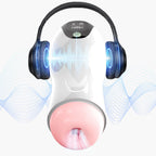 White Angel 8 Vibration Sucking Voice Masturbation Cup for Double Stimulation with Screen Display Silicone Men Sex Toy — product image 6