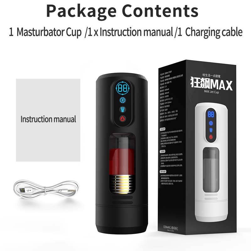 9-Frequency Telescopic Vibration Sucking Voice Heated Aircraft Male Stroker – product view 9