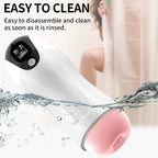 White Angel 8 Vibration Sucking Voice Masturbation Cup for Double Stimulation with Screen Display Silicone Men Sex Toy — product image 5