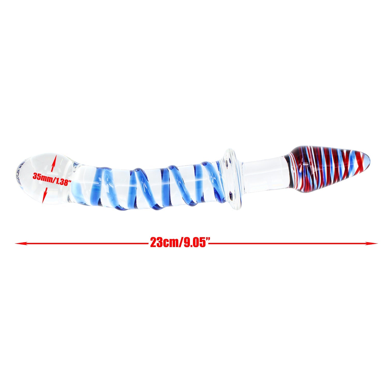 Colorful Ribbon Glass Dildo Crystal Female Masturbation Wand – product view 7