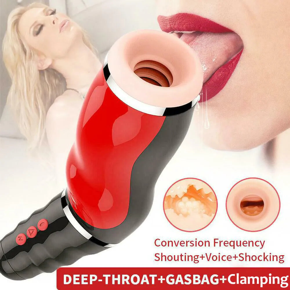 Airbag 10 Vibrating 5 Sucking Voice Male Stroker Realistic Oral Sex Deep Throat Heating Artificial Vagina Male Stroker – product view 3