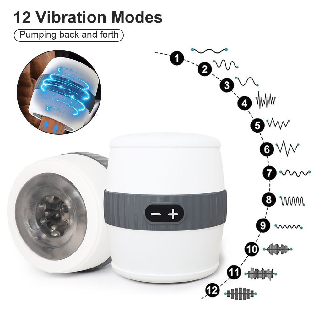 VeloRiderX 12 Vibration Mode Male Stroker Penis Delay Trainer Electric Pulse Automatic Oral Climax Glans Sex Toy — product image 2