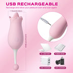 10 Frequency Vibrator Rose Tongue Licking with Vibrating Egg – product view 6