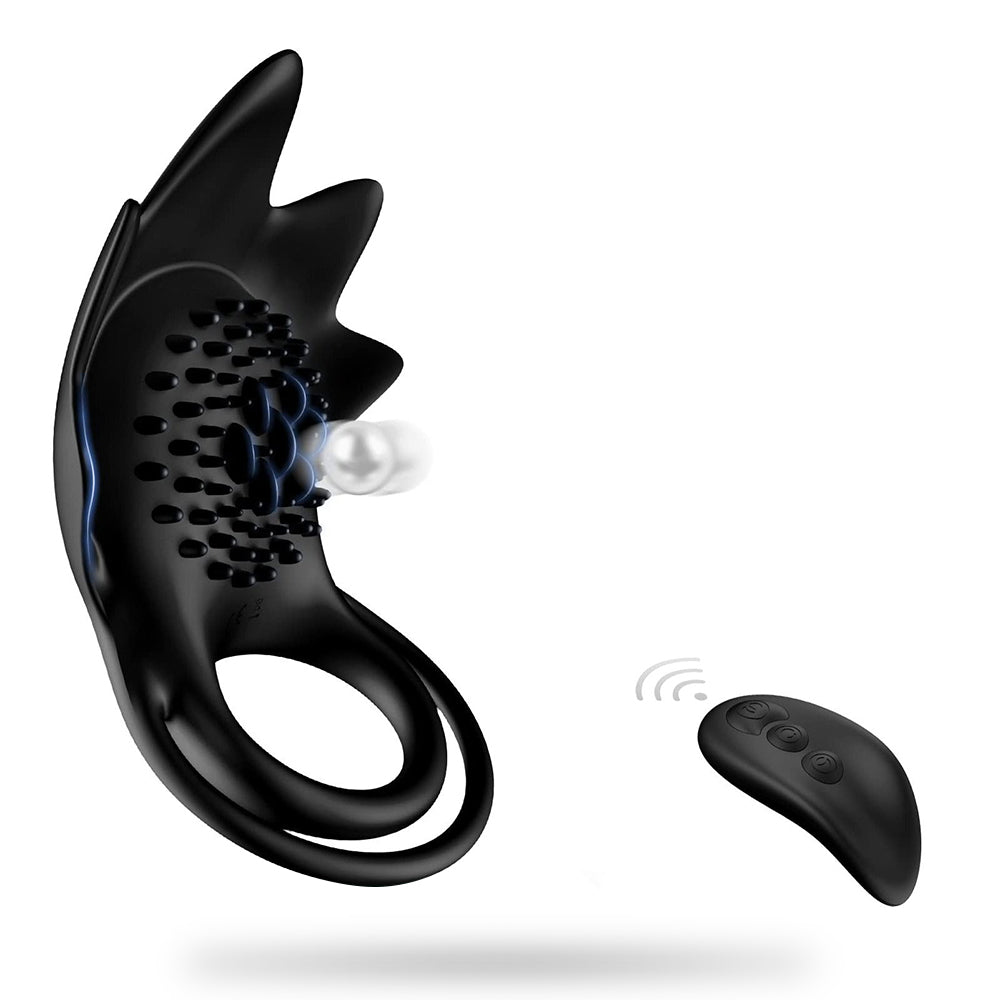 Vibrating Cock Ring with 10 Vibration Modes, Couple Penis Ring Glans Training Toy – product view 8