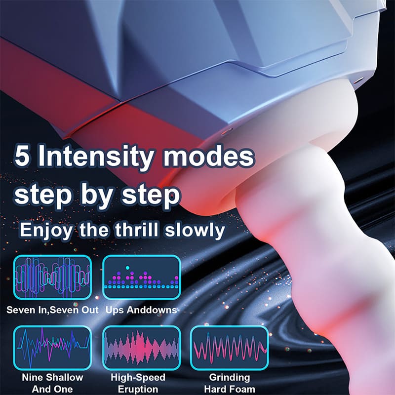 2026 New Galaxy Battleship Telescopic Clip Men's Smart Dual Channel Male Stroker – product view 4