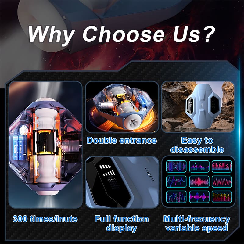 2026 New Galaxy Battleship Telescopic Clip Men's Smart Dual Channel Male Stroker – product view 7