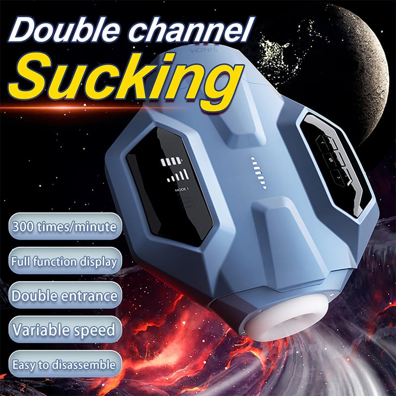 2026 New Galaxy Battleship Telescopic Clip Men's Smart Dual Channel Male Stroker – product view 3