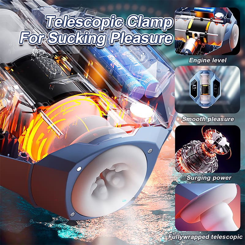 2026 New Galaxy Battleship Telescopic Clip Men's Smart Dual Channel Male Stroker – product view 5