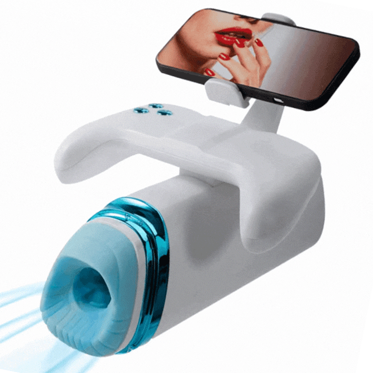 Gamecup Pro Heating Thrusting Vibe Male Massager - White - AnneToys