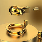 Gold Beatles Men's Penis Training Chastity Cage – product view 2