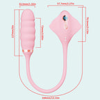 2 in 1 Pink Vibrator Vibration Tongue Licking with Vibrating Egg – product view 8