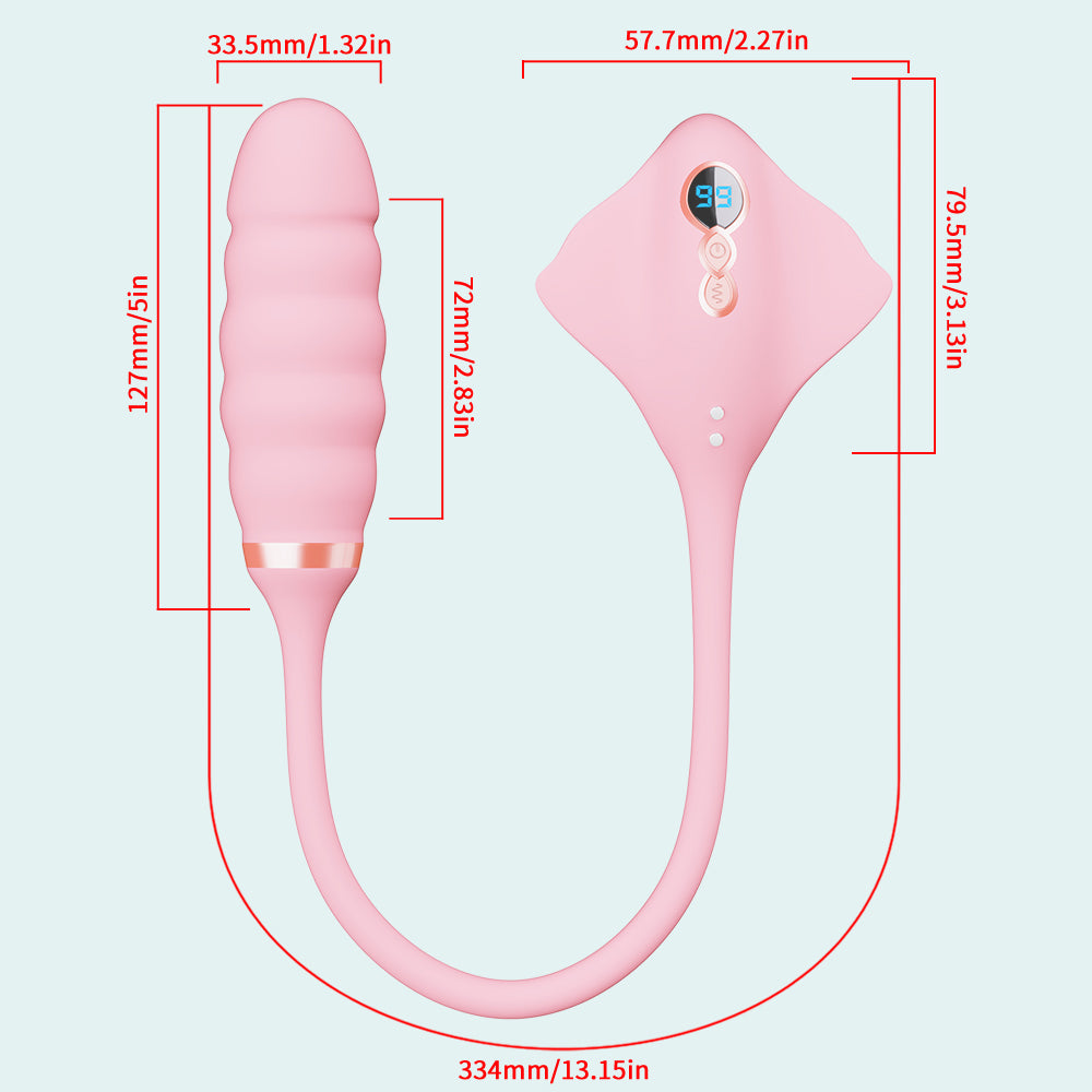 2 in 1 Pink Vibrator Vibration Tongue Licking with Vibrating Egg – product view 8
