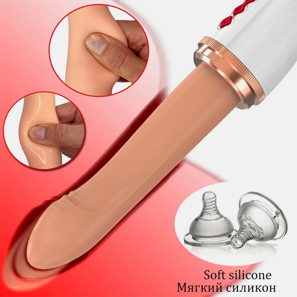 Hands-Free 2-In-1 Fully Automatic Telescopic Vibrating Dildo – product view 10