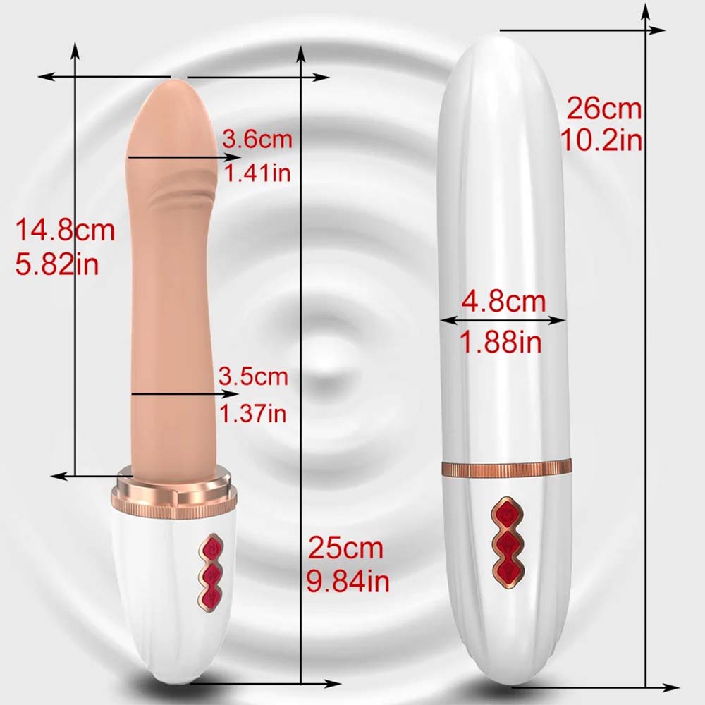 Hands-Free 2-In-1 Fully Automatic Telescopic Vibrating Dildo – product view 15
