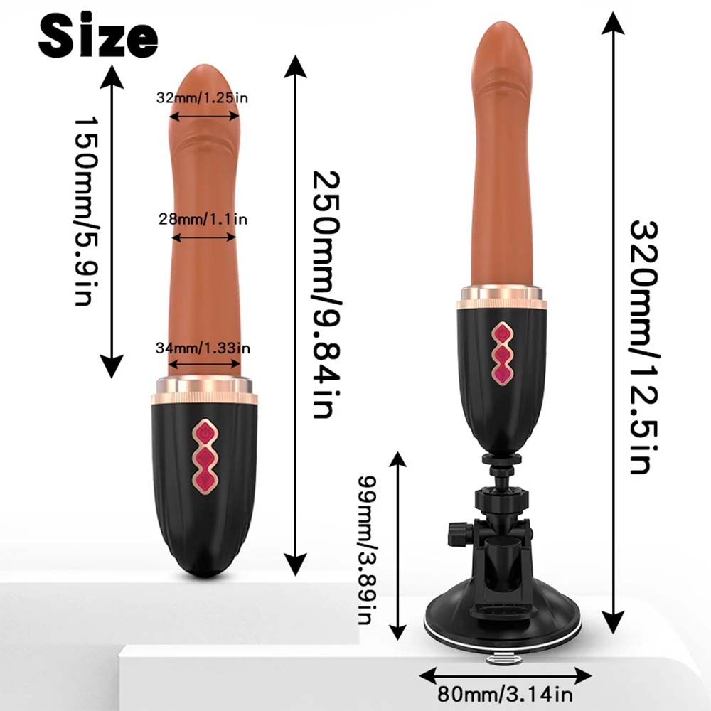 Hands-Free 2-In-1 Fully Automatic Telescopic Vibrating Dildo – product view 7