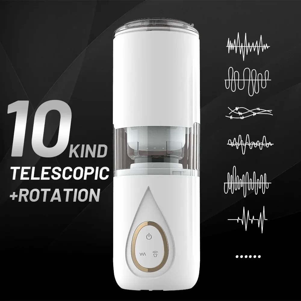 PulseSonic 10 Thrusting Rotation Hands-Free Electric Stroker Telescoping Stroker Cup – product view 2