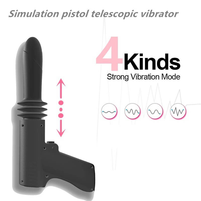 4 Modes 2-in-1 Thrusting Dildo & Anal Dildo Vibrator – product view 7
