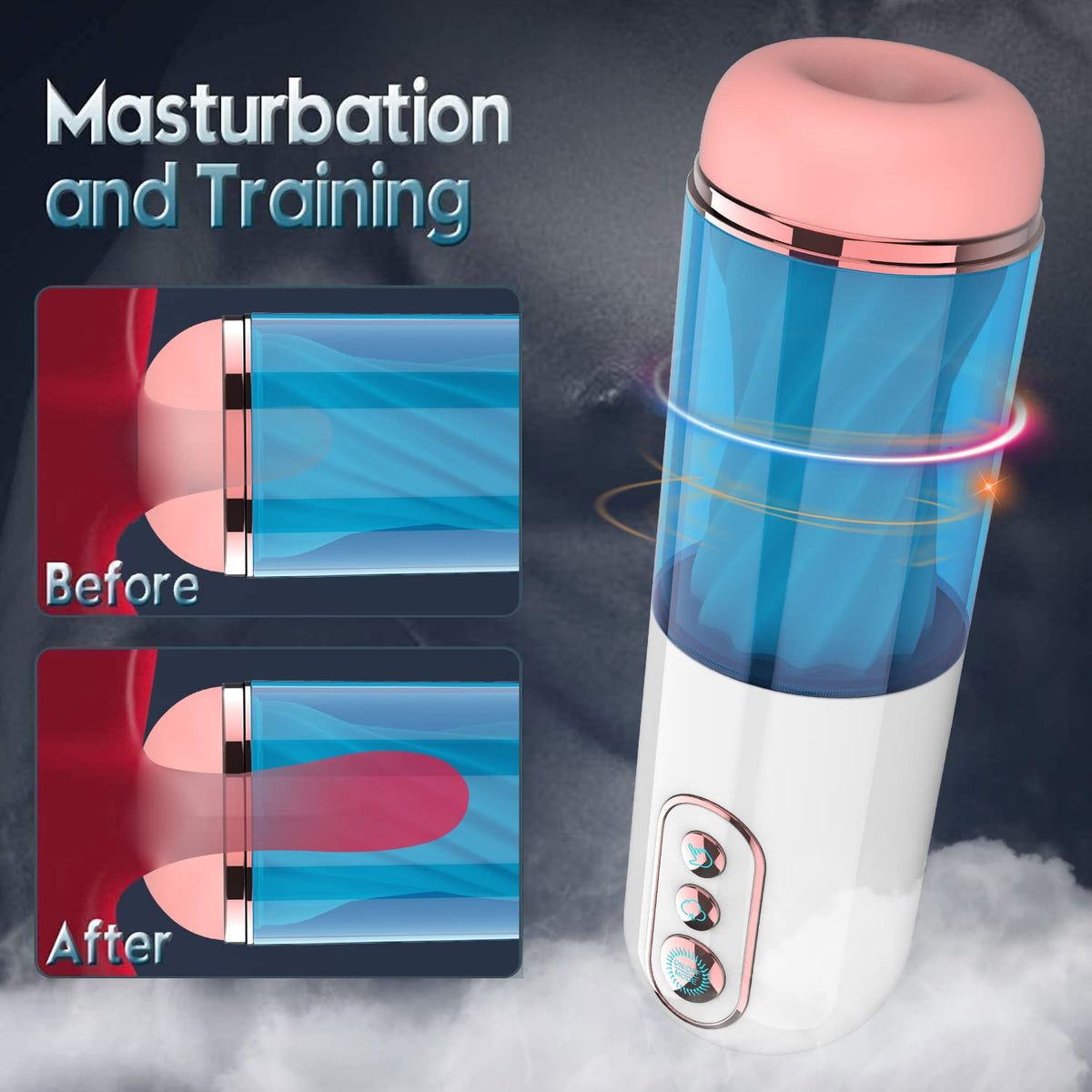 TitanGlideX 7 Vibration 3 Sucking Electric Stroker Sucking Vibrating Voice Male Stroker — product image 6