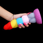8 Inch Rainbow Dildo Silicone Best Suction Cup Allovers Dildo – product view 4