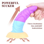 Colorful Mixed Color Alien Dildo - Thick Rainbow Dildo – product view 2