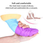 Colorful Mixed Color Alien Dildo - Thick Rainbow Dildo – product view 4
