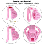 Male Chastity Device Cage - Ultra Small Lightweight Pink Metal Chastity Cage – product view 3