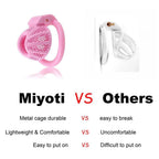 Male Chastity Device Cage - Ultra Small Lightweight Pink Metal Chastity Cage – product view 6