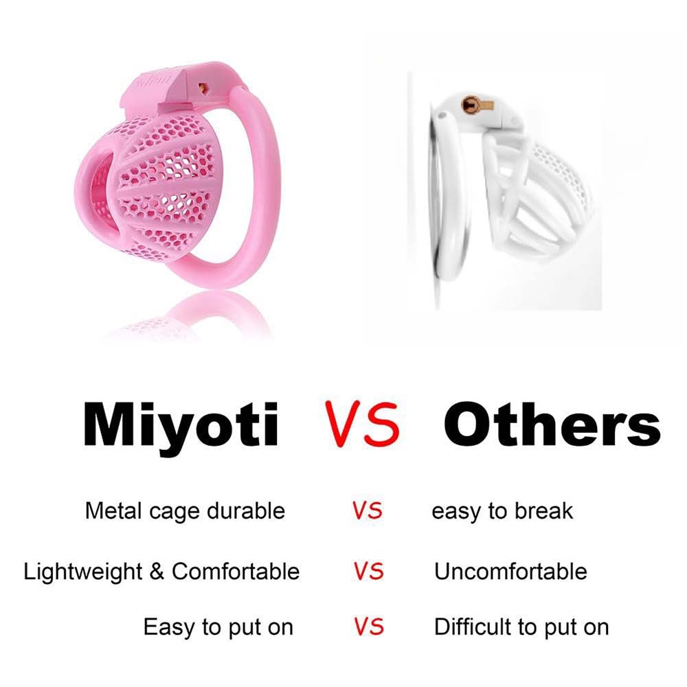Male Chastity Device Cage - Ultra Small Lightweight Pink Metal Chastity Cage – product view 6