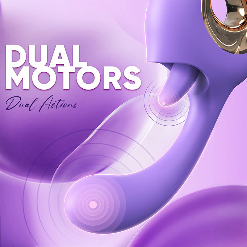 2 In 1 Tongue Licking And Clitoral Stimulation Clitoral Licking Tongue Vibrator – product view 4
