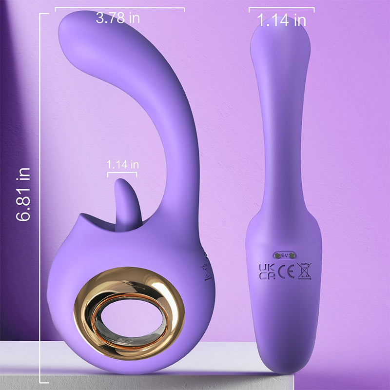 2 In 1 Tongue Licking And Clitoral Stimulation Clitoral Licking Tongue Vibrator – product view 6