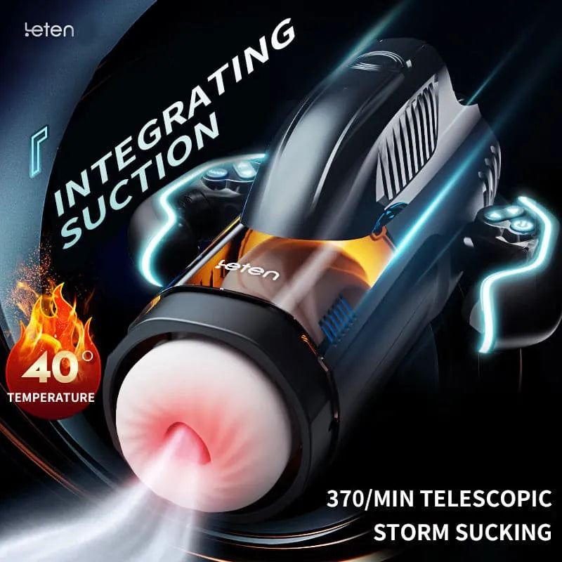 2026 Leten Bermuda 4 In 1 Heating Telescopic Sucking Voice Male Stroker – product view 4