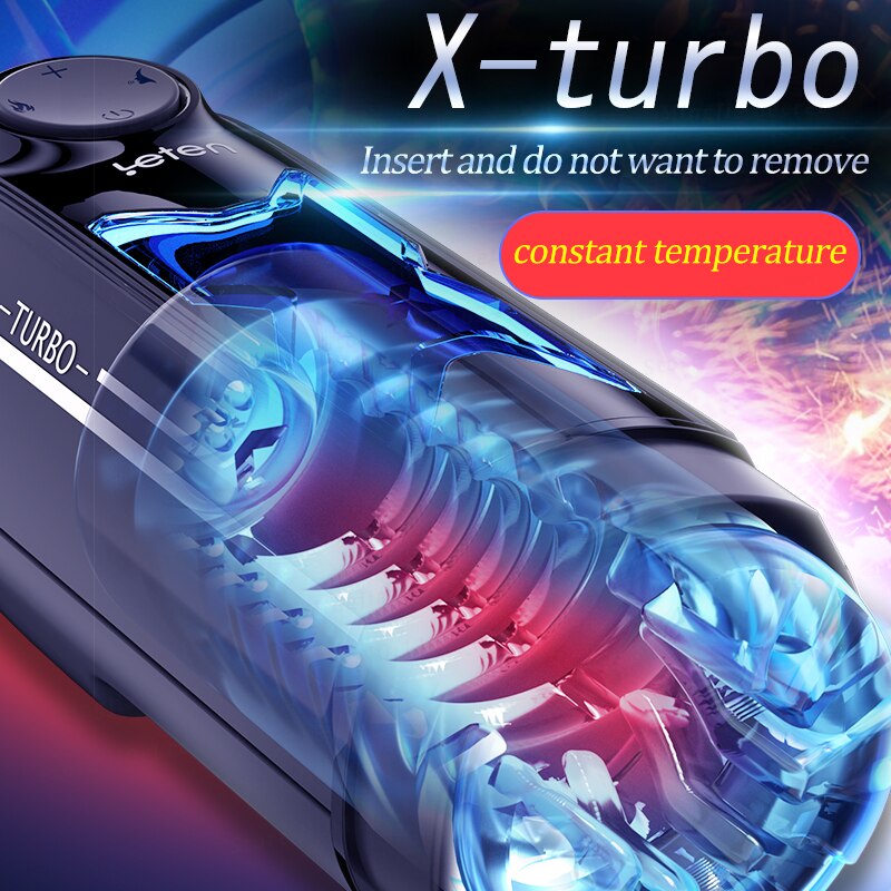 Leten X-Turbo Male Stroker Electric Piston Heated Male Stroker With 3D Realistic Textured – product view 7