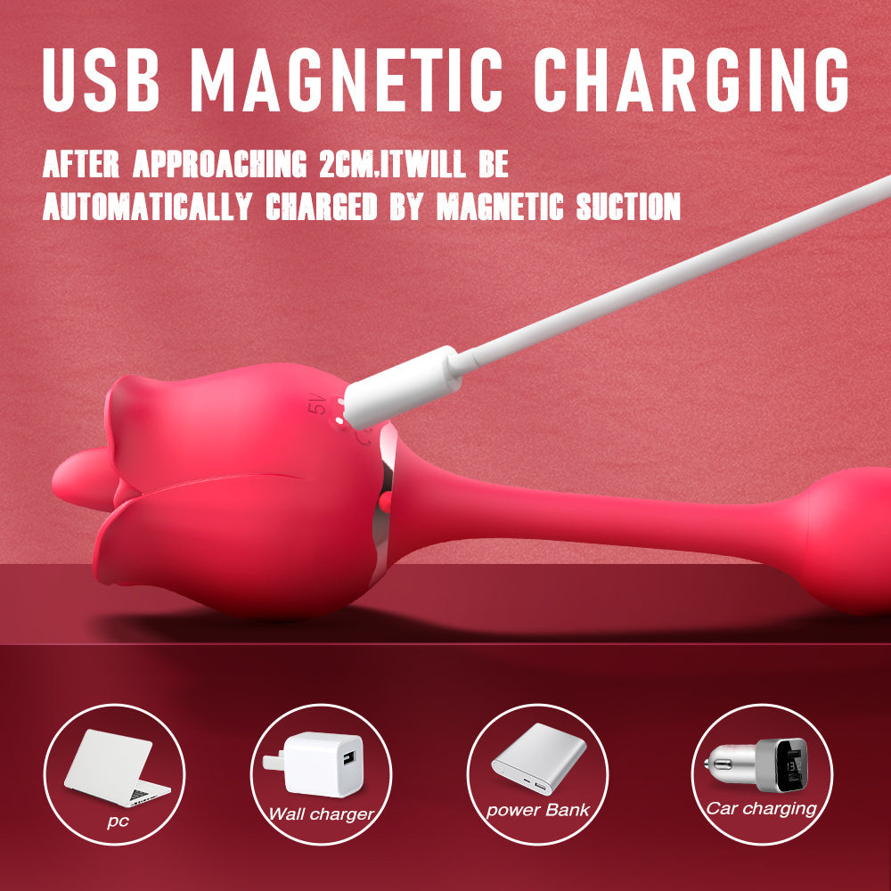 Double Head Rose Vibrator Tongue Vibrator Female Masturbator – product view 4