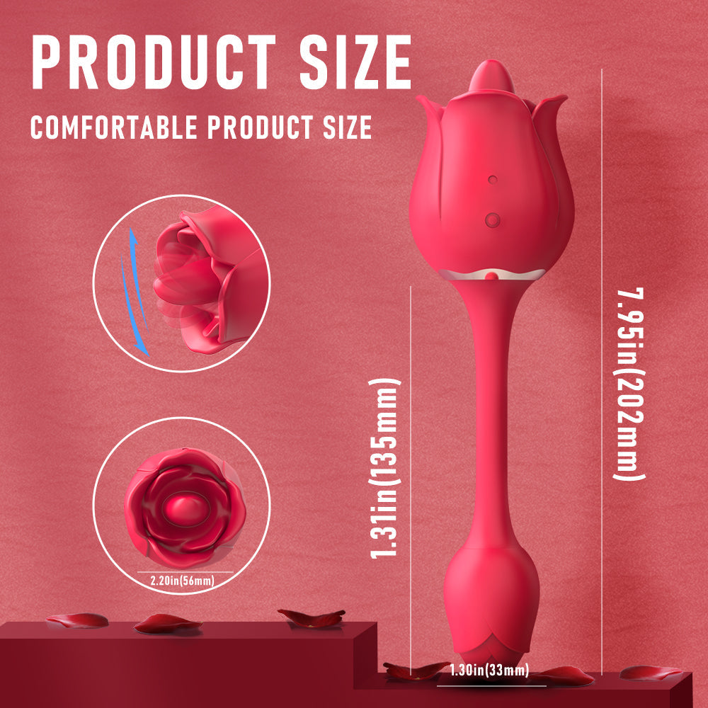 Double Head Rose Vibrator Tongue Vibrator Female Masturbator – product view 5