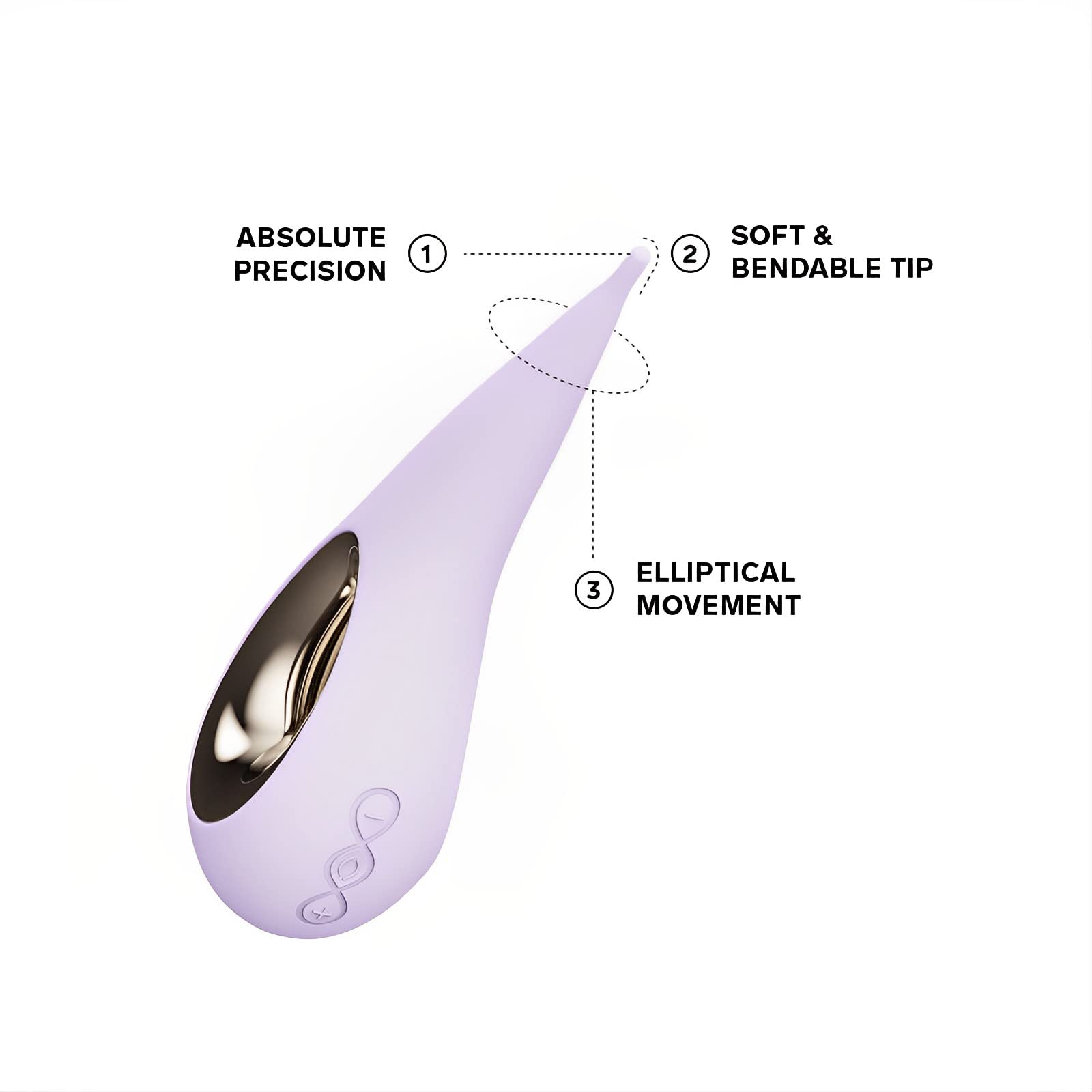 LELO DOT Elliptical Clitoral Stimulator in Lilac – product view 12