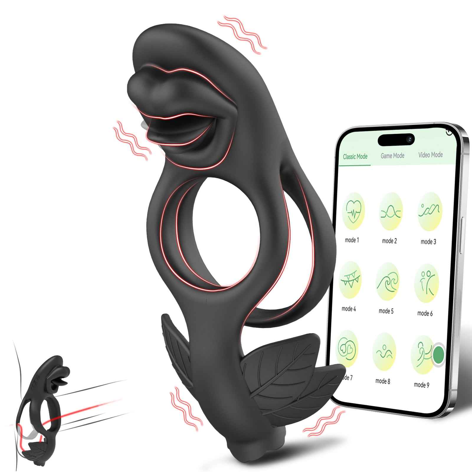 Lipleaf - Tongue Vibe Ring for External & Testicle Play