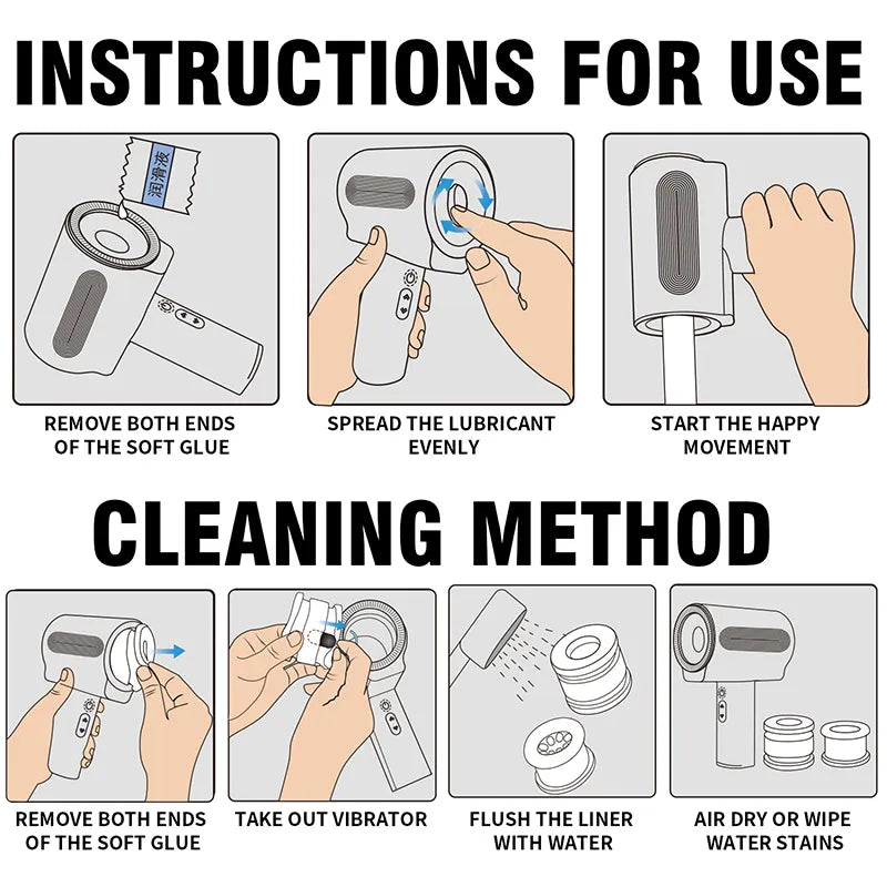 Automatic 5 Thrusting Sucking and 7 frequency vibrations Handheld Male Stroker — product image 6