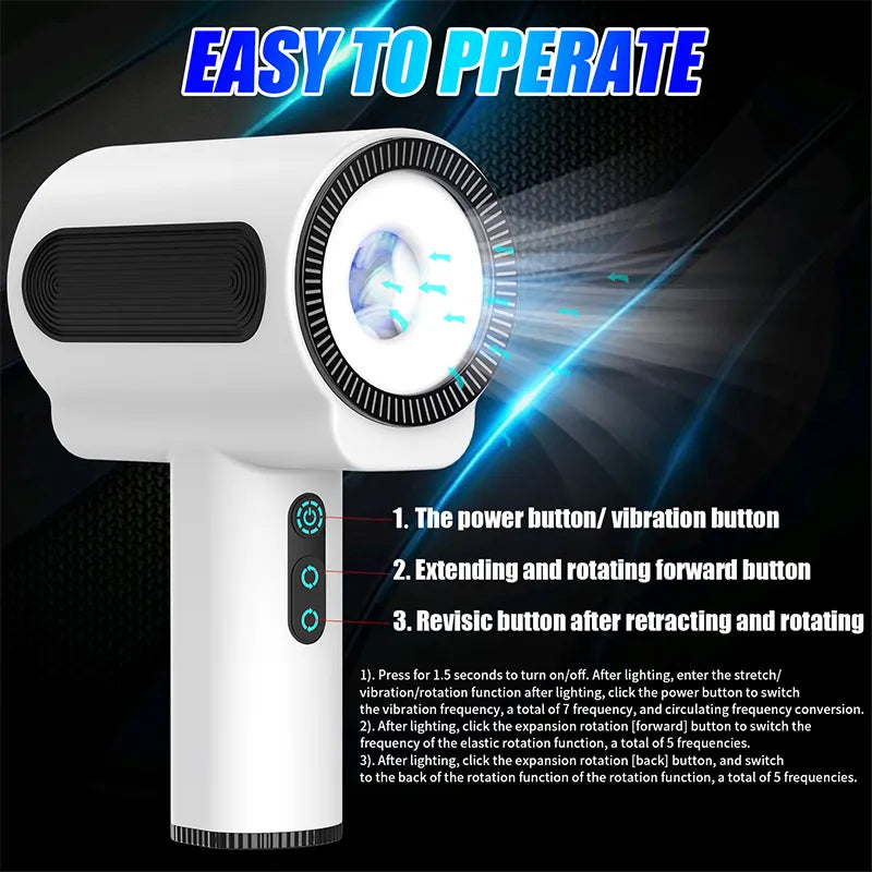 Automatic 5 Thrusting Sucking and 7 frequency vibrations Handheld Male Stroker — product image 5
