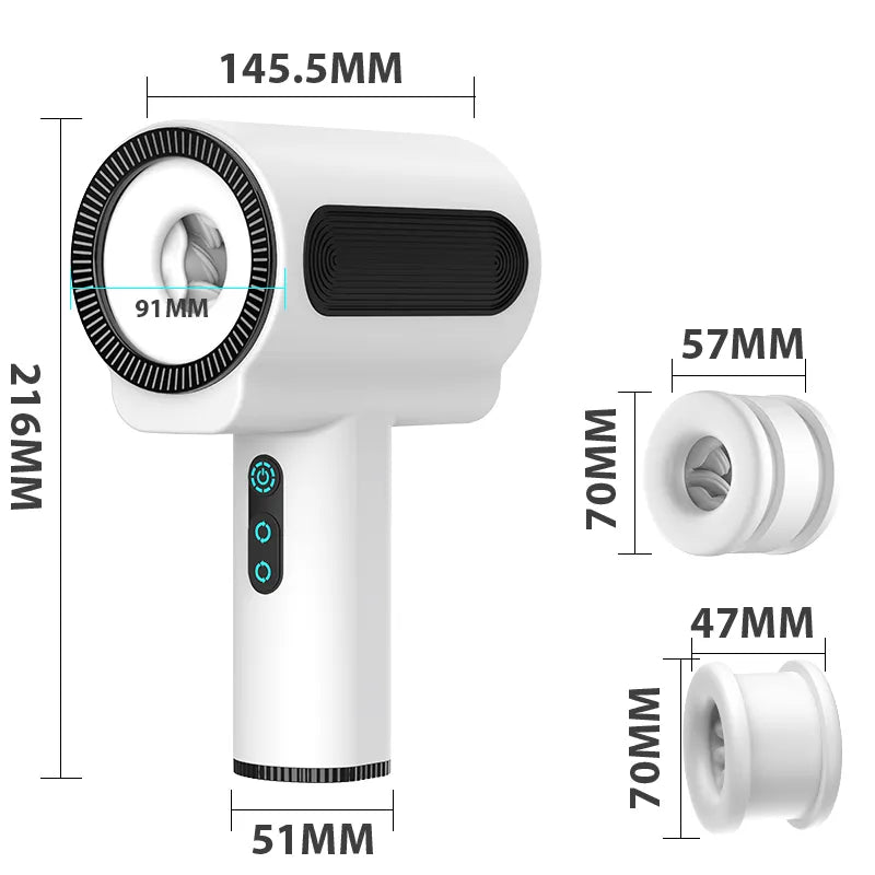 Automatic 5 Thrusting Sucking and 7 frequency vibrations Handheld Male Stroker — product image 9