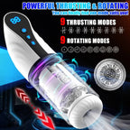 2 In 1 Fully Automatic LCD Telescopic Rotating Male Airplane Stroker — product image 2