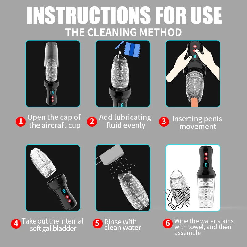 Upgraded 2 in 1 Powerful Automatic Thrusting and Rotating Male Stroker — product image 8
