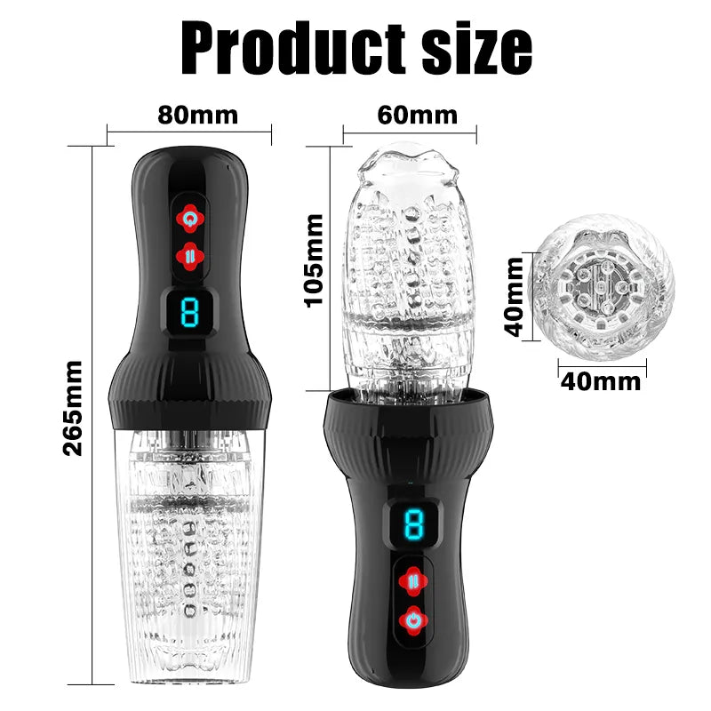 Upgraded 2 in 1 Powerful Automatic Thrusting and Rotating Male Stroker — product image 10