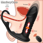 Single Ring Lock Sperm Anal Plug Retractable Prostate Massager – product view 5