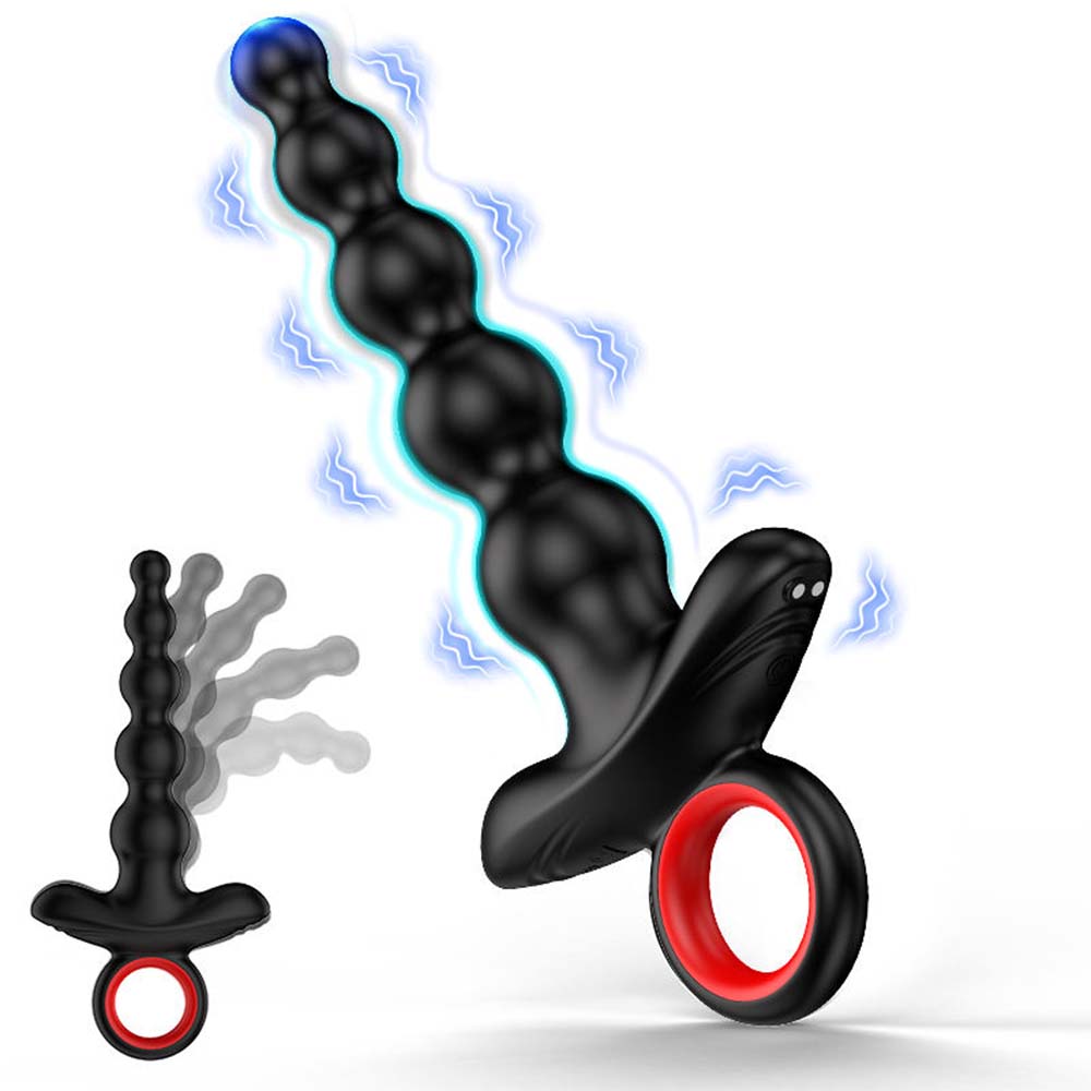 9 Vibration Modes Remote Control Butt Butt Plug Anal Beads Prostate Vibrator – product view 7
