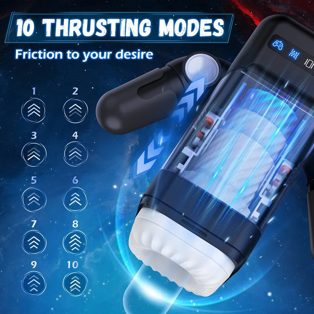 QuantumBot Automatic Male Strokers Cup with 10 Thrusting & Vibration Modes – product view 5
