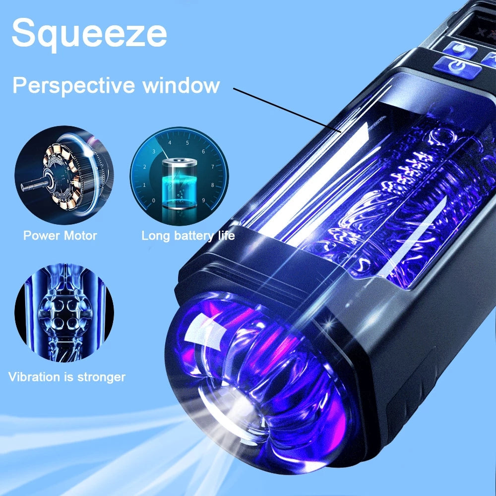 Explorer-X Lcd Monitor Male Stroker with Heating Sucking Blowjob Toys – product view 5