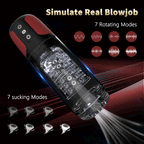 XStreamPulse Automatic Rotating Masturbation Cup with 10 Vibration 5 Sucking Vacuum Deep Throat Threaded Pussy Toy – product view 2