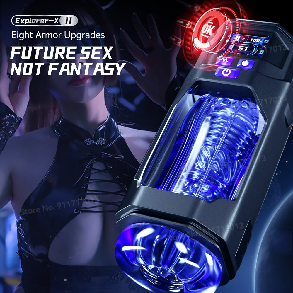 Explorer-X Lcd Monitor Male Stroker with Heating Sucking Blowjob Toys – product view 10