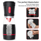 New Tongue Licking and Sucking Electric Voice Silicone Male Airplane Stroker — product image 3